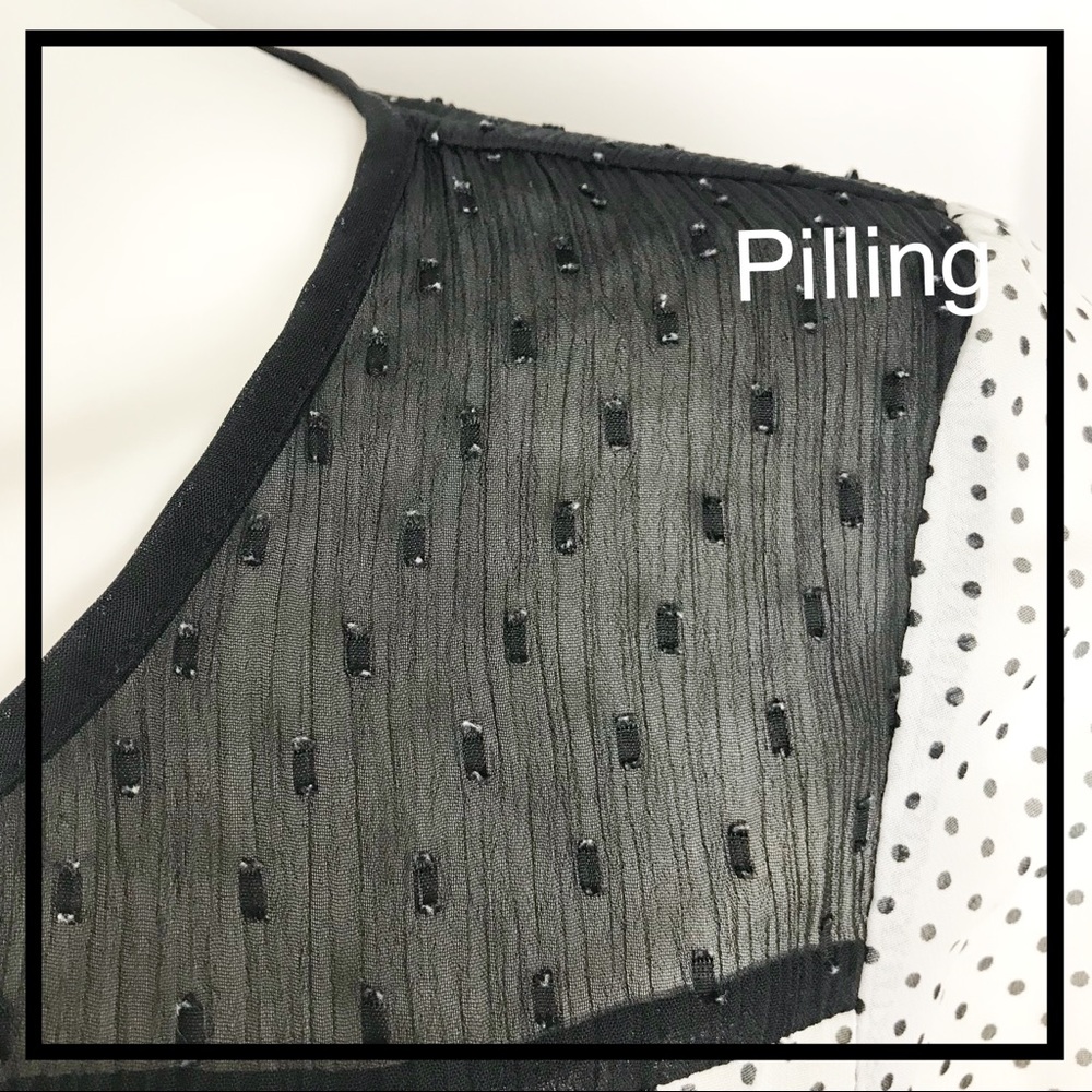GUESS Sheer Polka Dotted Blouse Size Small - Picture 6 of 6